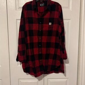 Carhartt Women’s Red and Black Plaid Tunic